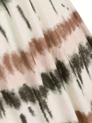  Colorblock Tie Dye V Neck A line Cami Dress