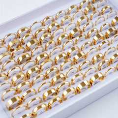 20Pcs Multicolor Stainless Steel Rings For Men Couples Party