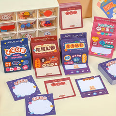 200pcs Box Cartoon Sticky Notes Writable For School Office
