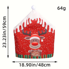Santa Claus Chair Cover Non Woven Christmas Decoration