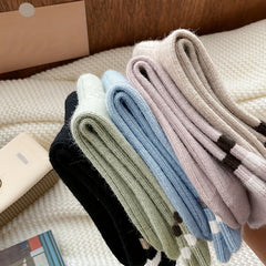 5 Pairs Women's Striped Crew Socks