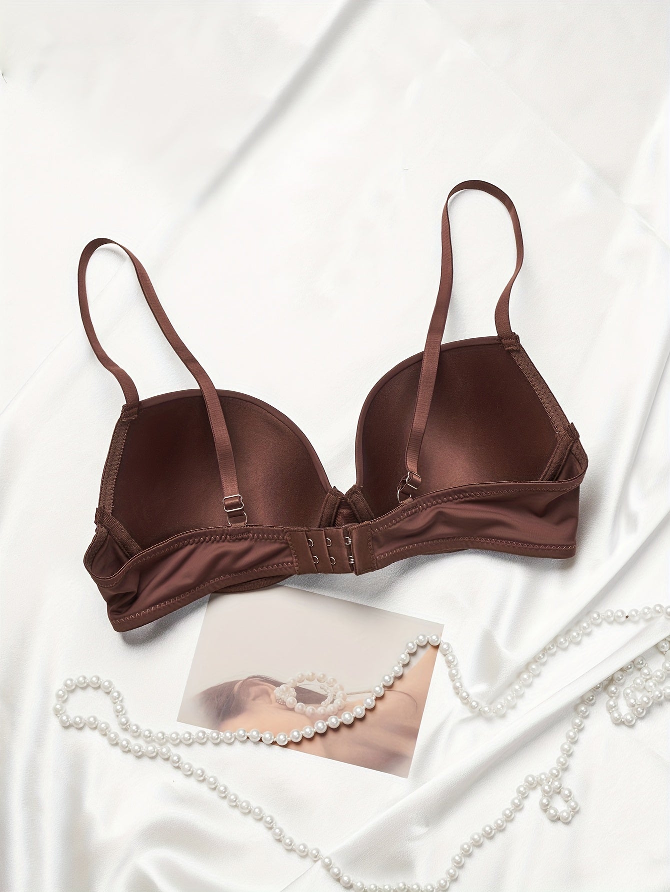 3pcs Solid T Shirt Bras Push Up Bra Women's Lingerie & Underwear