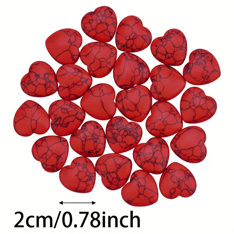 8pcs Red Heart Natural Stones Gravel Crystals Chip Quartz Healing Reiki Decor