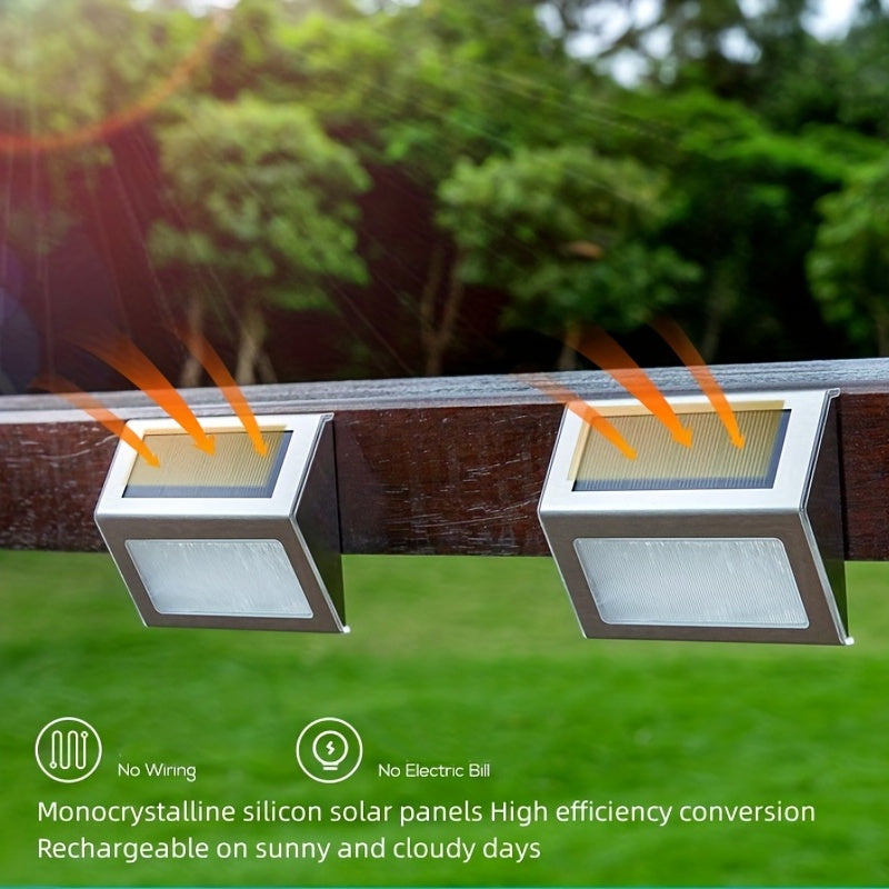 6pcs Solar Deck Lights Waterproof Garden Outdoor Lights