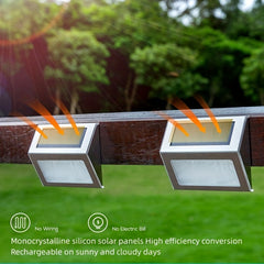 6pcs Solar Deck Lights Waterproof Garden Outdoor Lights