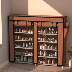 7 Layer Shoe Rack Non Woven Shoes Storage Rack - Durable Metal Shoe Rack