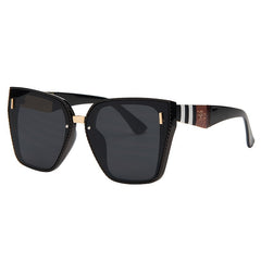 Men's Square Frame Driving Sunglasses + Leather Soft Bag