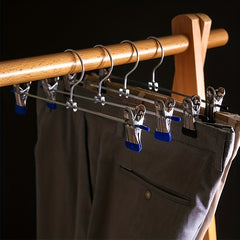 10pcs Stainless Steel Pants Clips Hangers Anti Skid Skirt Clips