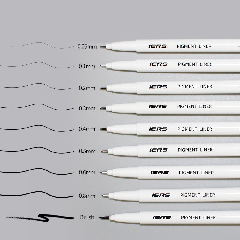 9 Needle Tube Pen Set Hand painted Waterproof Hook Line Pen Art Stroke Pen