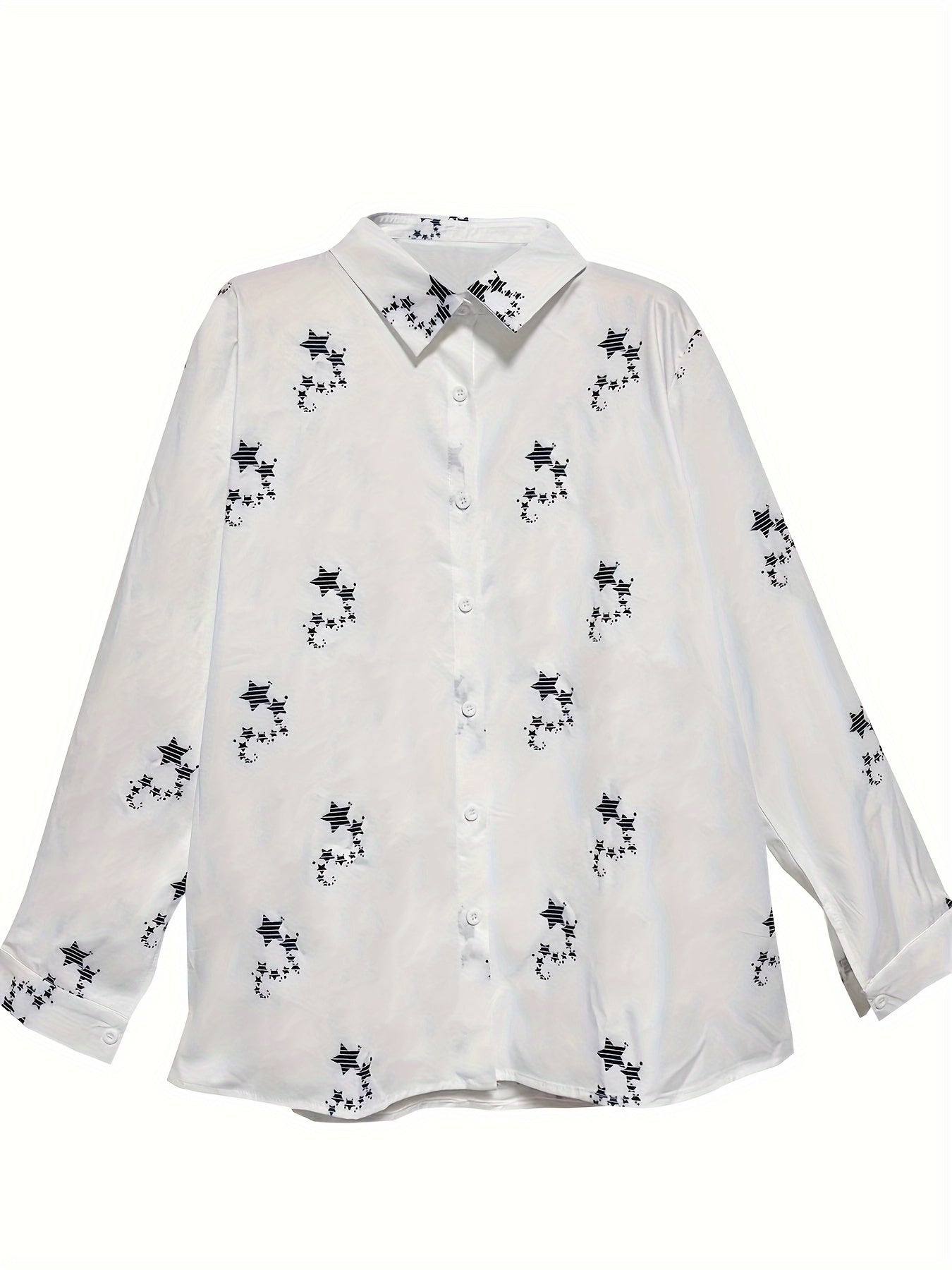  Star Print Button Up Shirt