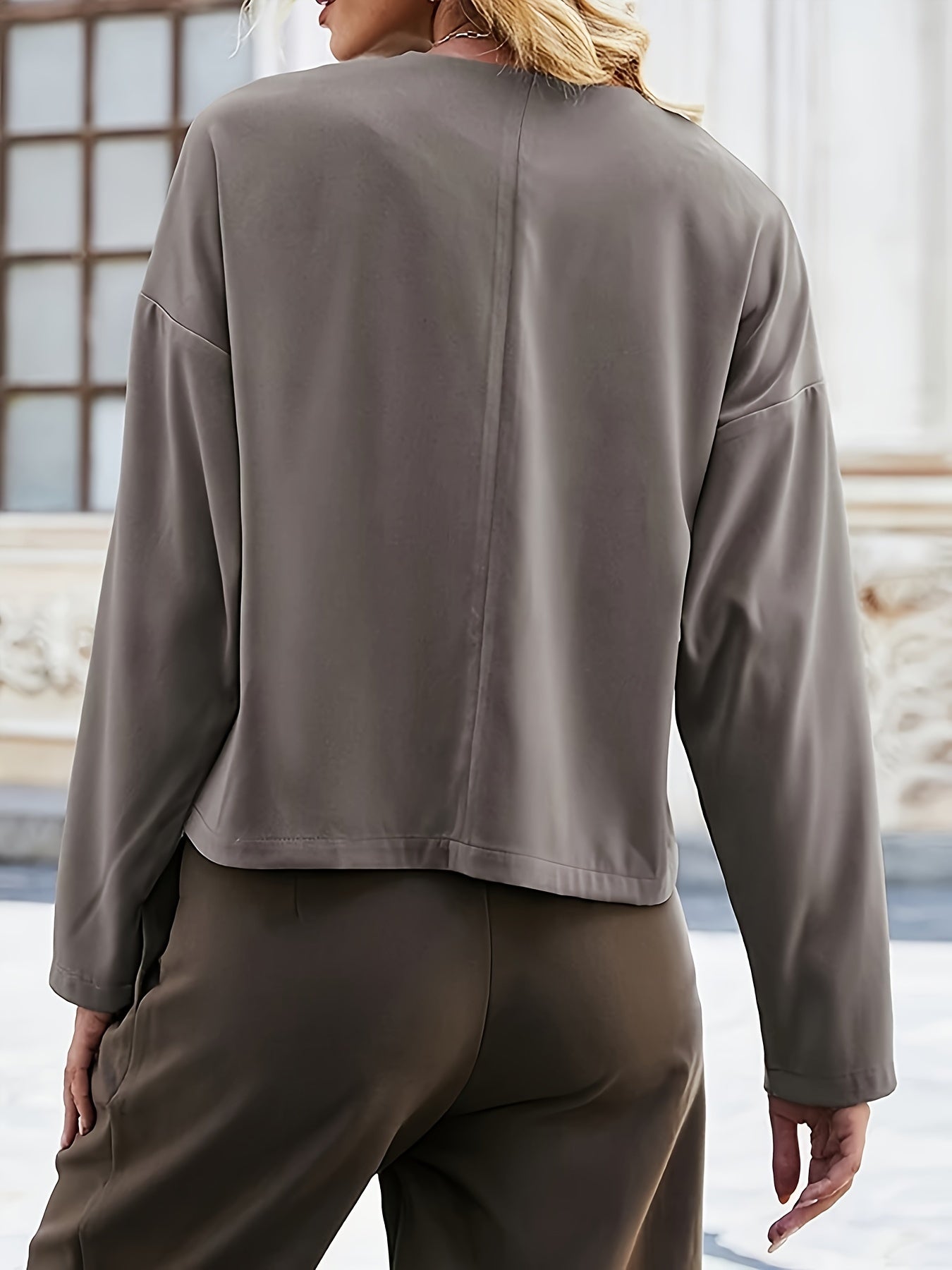 Women's Plus Size Basic Blazer Solid Long Sleeve Lapel Collar Workwear Blazer