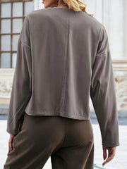 Women's Plus Size Basic Blazer Solid Long Sleeve Lapel Collar Workwear Blazer