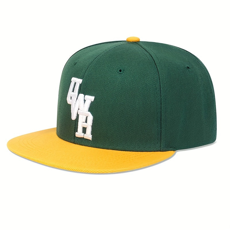 Mens Letter Flat Brim Hat Outdoor Summer Cap