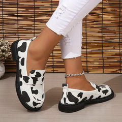 Women's Flag Pattern Loafer Casual Slip On Flat Shoes