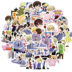 50pcs Anime Stickers Handsome Doodle Decals Waterproof Self Adhesive