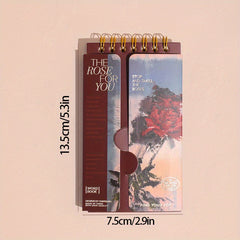 1pc 80 Roses And You Series Vocabulary Book Portable Dictation Pocket Notebook