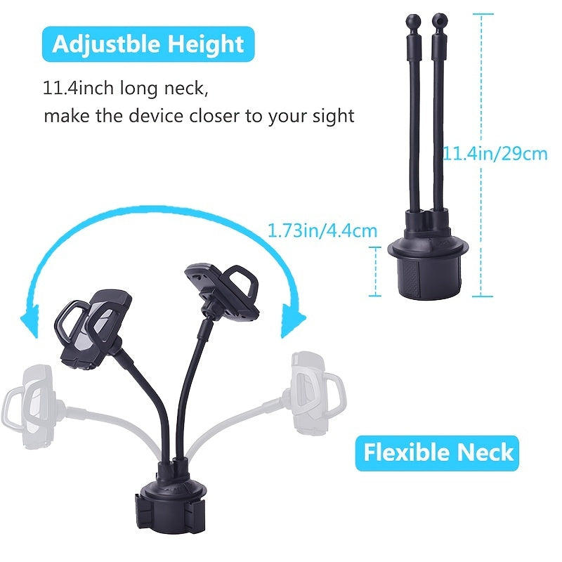 Universal Magnetic Car Cup Holder for 2 Phones 360&deg; Rotation