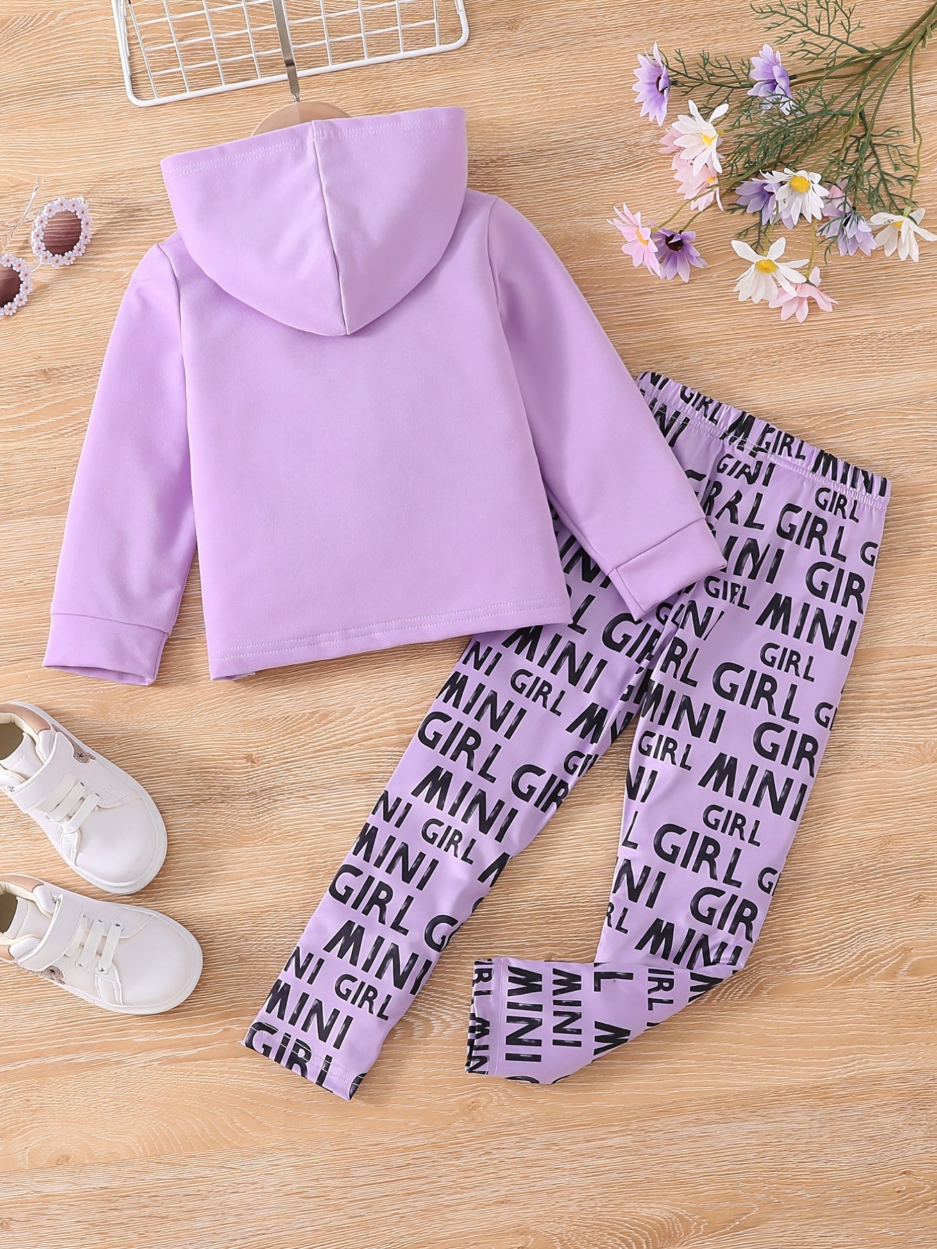 Toddler Girl's Pullover Hoodie & Jogger Pants Set
