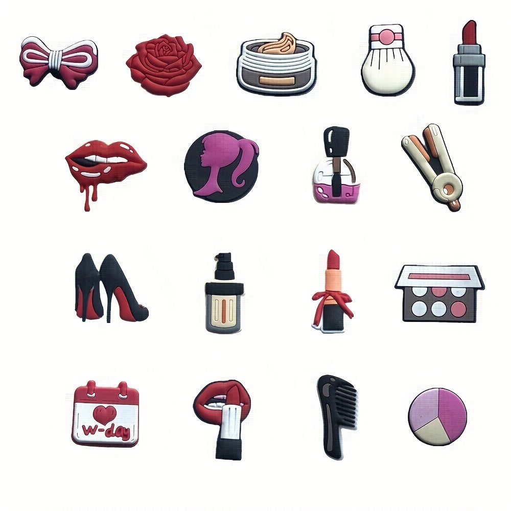 100PCS Pink Charms for Shoes Decoration DIY Accessories Kids Women
