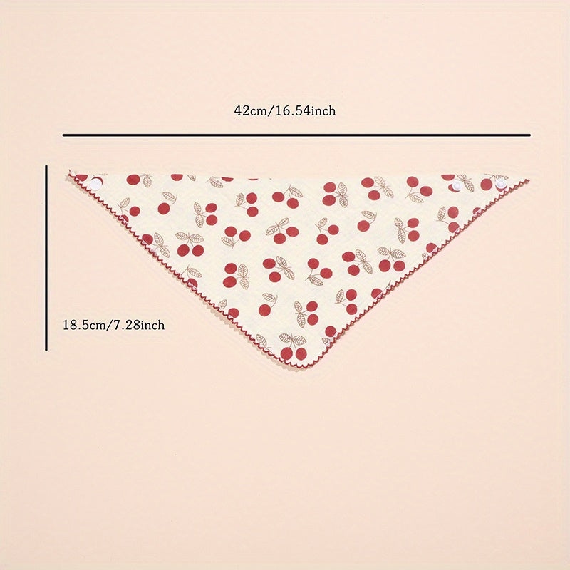 Soft Infant & Toddler Triangular Bib Cherry Print