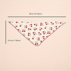 Soft Infant & Toddler Triangular Bib Cherry Print