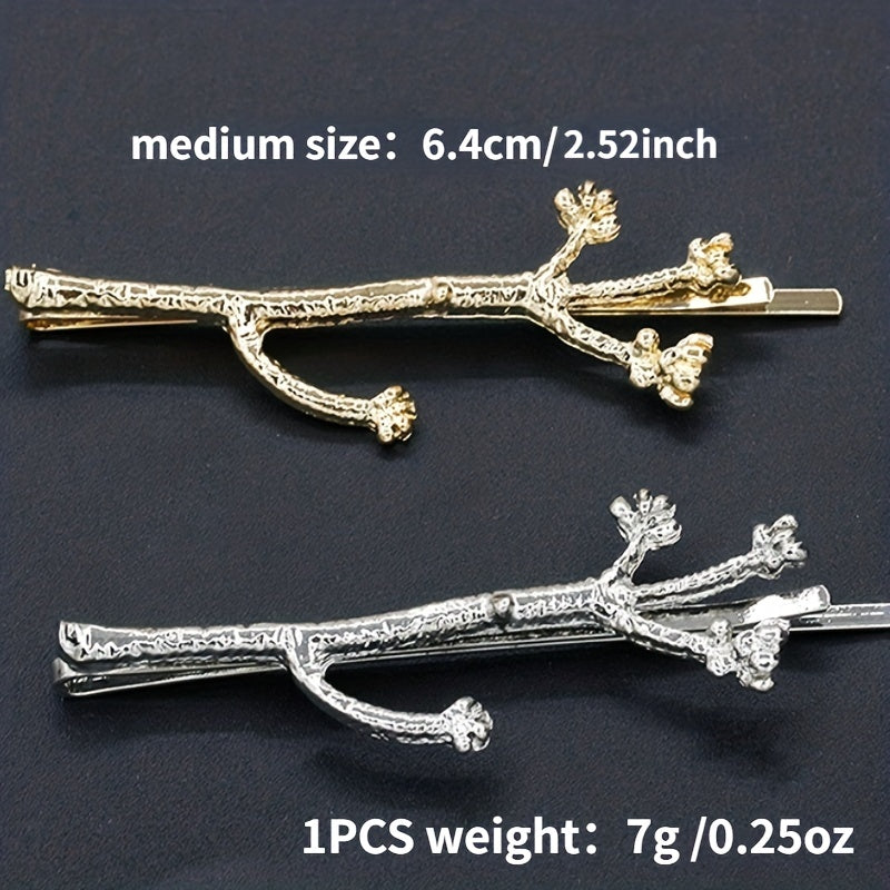 Golden Hair Pin Metal Branches Hair Clip Wedding Hair Accessories