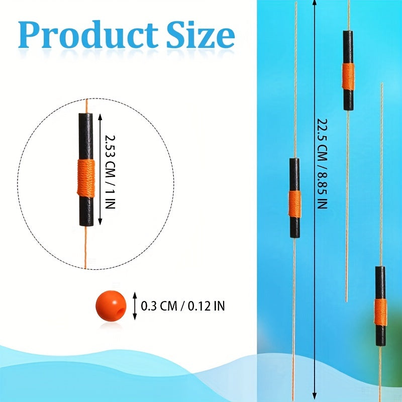 100pcs Fishing Bobber Float Stops With Luminous Beads for Successful Catch