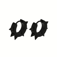 Barbed Titanium Steel Earrings Piercing Hoop Ear Cuffs