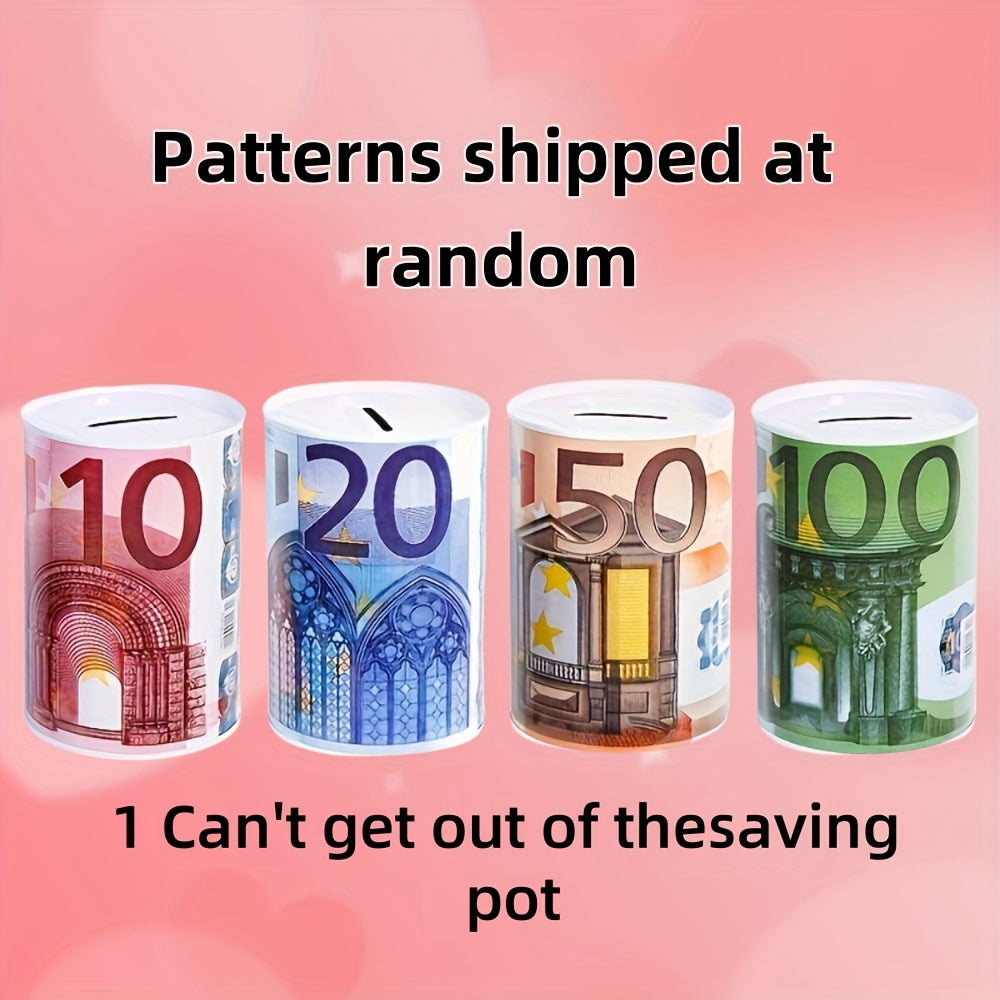 Unique Iron Savings Bank Euro Money Saving Jar Christmas Gift