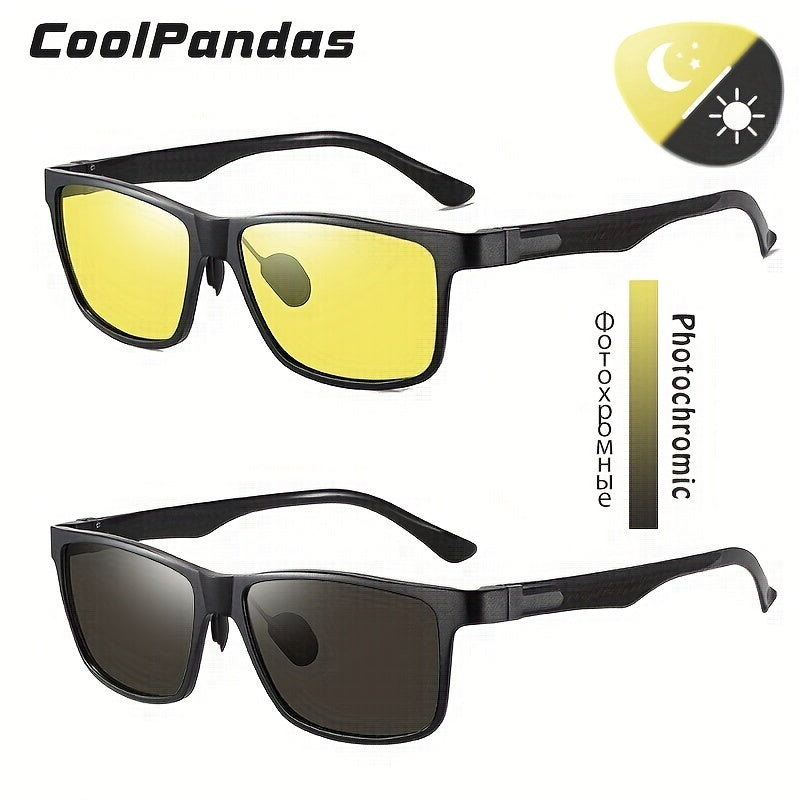 Carbon Fiber Photochromic Polarized Sunglasses Safe Driving Sun Glasses