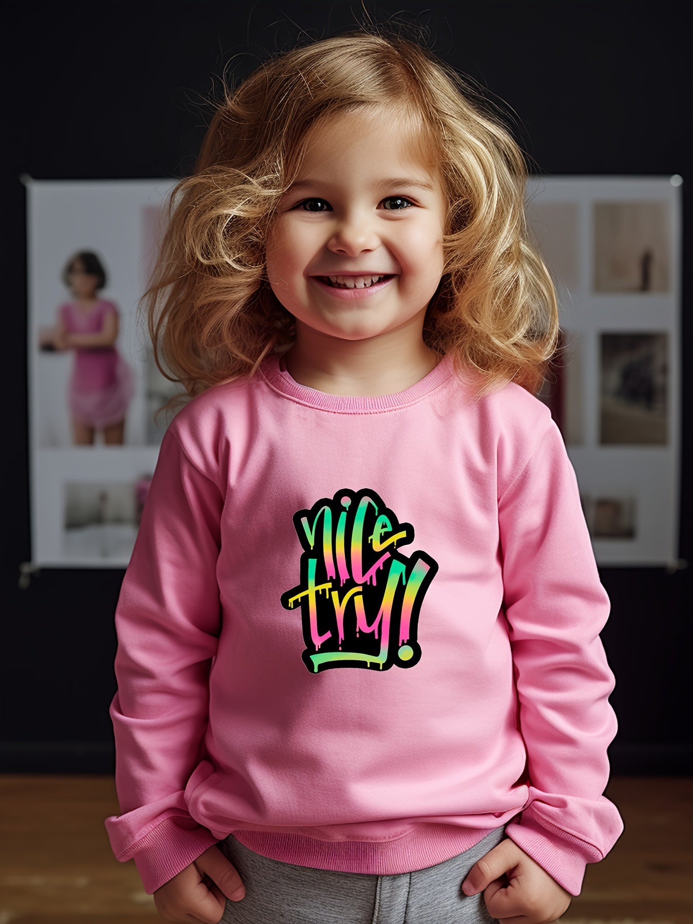 OERYUI Toddler Kids Long Sleeve Sports Sweatshirt Top