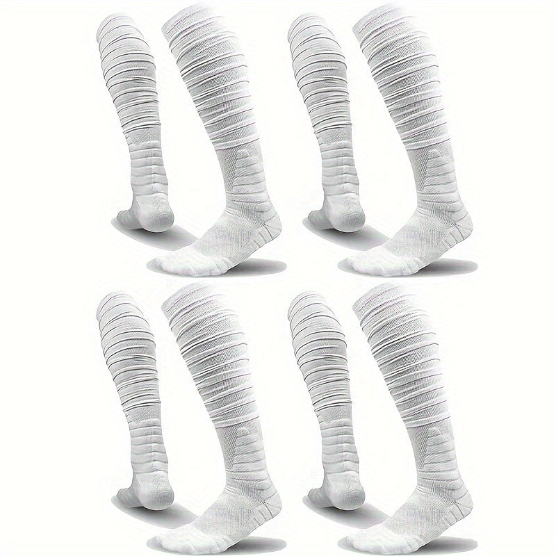 4 Pairs Extra Long Football Socks for Men & Boys