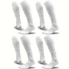 4 Pairs Extra Long Football Socks for Men & Boys