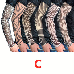 6pcs Men's Tattoo Arm Sleeve for Outdoor Sports