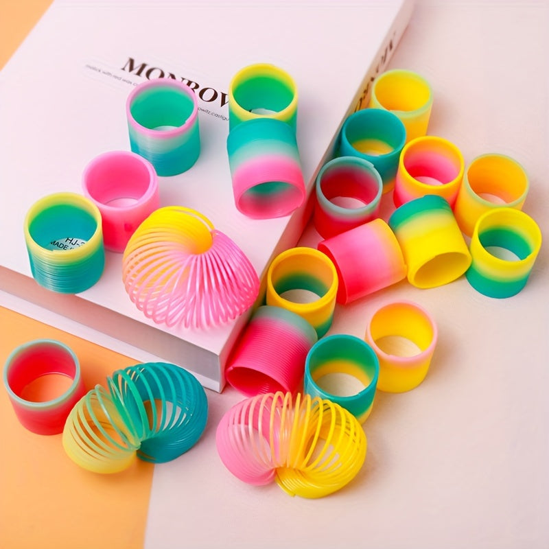 12pcs Mini Rainbow Circle Toy 3 1 25'' Diameter Stacking Circles