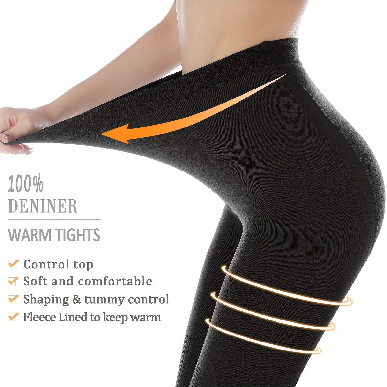 Solid Elastic Tights Opaque High Waist Slim Leggings Women's Stockings