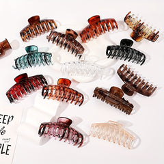 Solid Style Hair Claw Shark Claw PVC Hair Accessories For Women And Girls