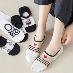 5 Pairs Lightweight Low Cut Ankle Socks Women's Stockings