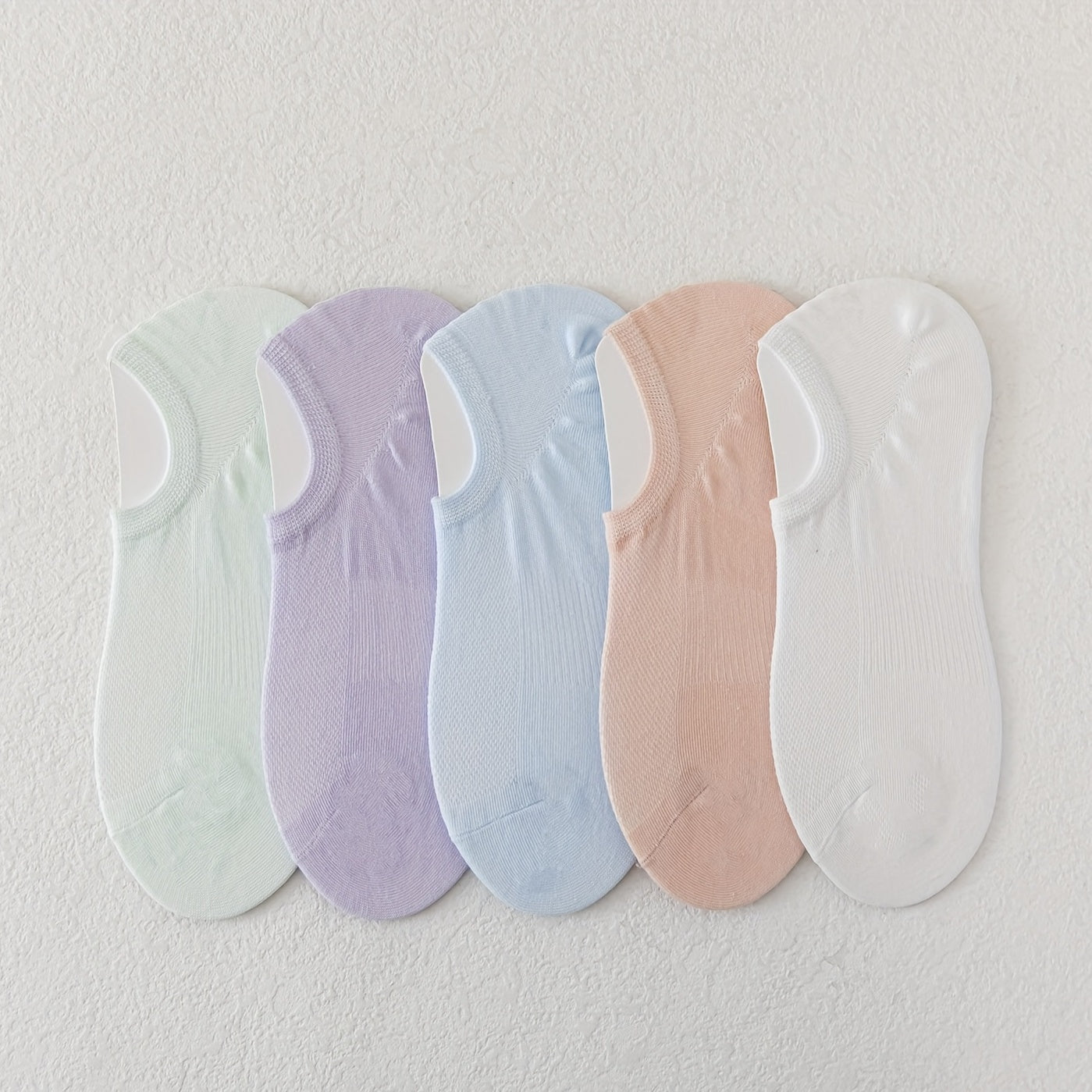 5 Pairs Women's Low Cut Ankle Socks Soft & Lightweight Solid Colors