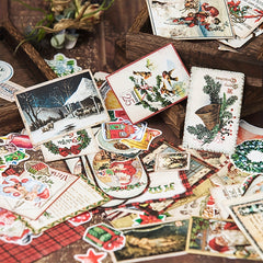 138pcs Retro Christmas Stickers DIY Gift Stickers
