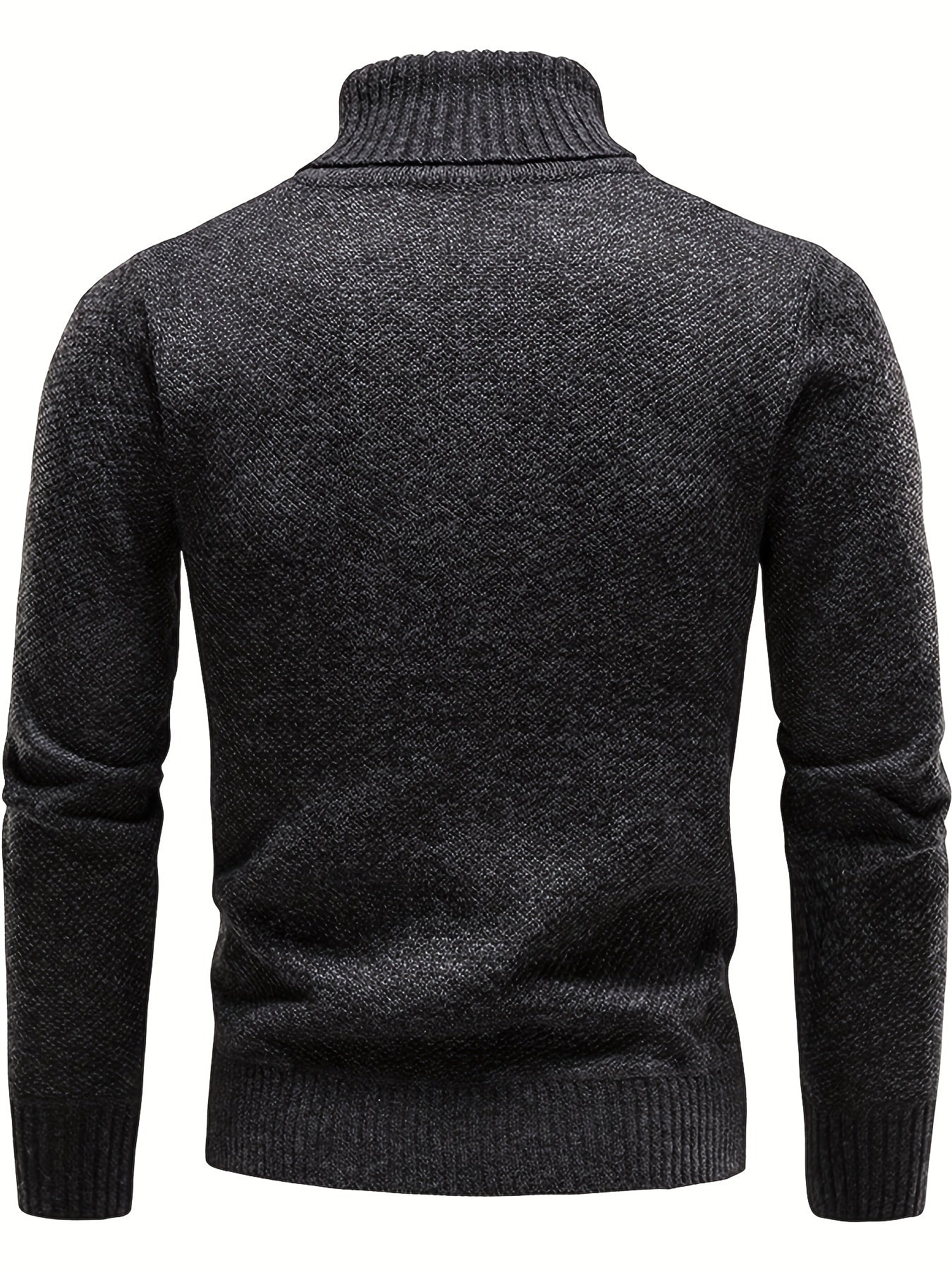 Men's Turtleneck Knit Sweater Slim Fit Pullover for Fall & Winter