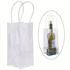 12pcs PVC Wine Bags Ice Wine Pouch With Handle