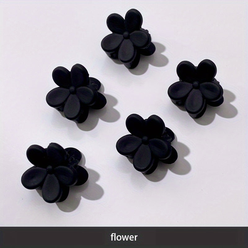 5pcs Small Flower Head Claw Female Side Clip Hair Accessories