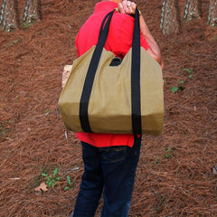 Portable Wood Storage Bag Large Capacity for Outdoor Camping Hiking & BBQ