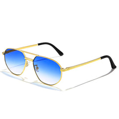 Men's Vintage Aviator Sunglasses Metal Double Girder Travel Glasses
