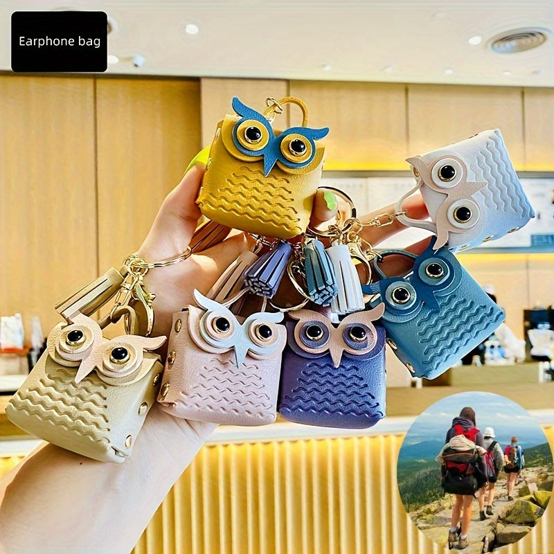 Cute Owl Coin Purse Keyring with Lobster Clasp