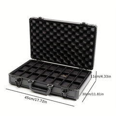 Aluminum Alloy 24-Digit Watch Case Carbon Fiber Box Display