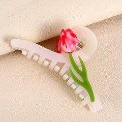 Acetate Flower Hair Claw Ponytail Holder Hair Accessories For Women Girls