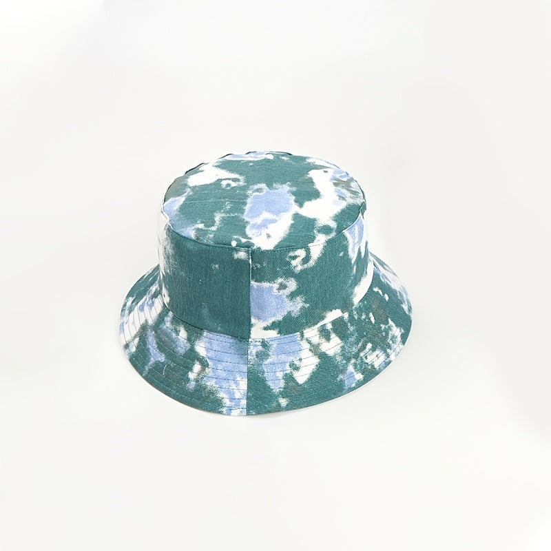 Tie Dye Bucket Hat Unisex Clouds Pattern Lightweight Fisherman Summer Sun Protec