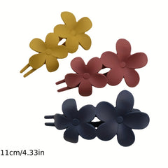 Frosted Flower Hair Clip Solid Hair Clip Ponytail Clip Side Clip Hair Accessorie